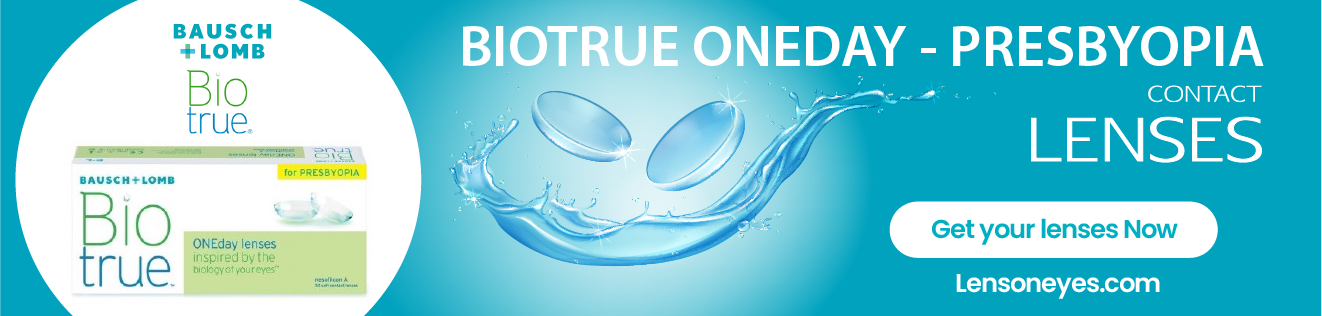Bausch & Lomb Biotrue ONEday For Presbyopia Contact Lenses (30 Lenses Pack) Bausch and Lomb Biotrue ONEday For Presbyopia Daily Disposable Contact Lenses 30 Pack Product Image