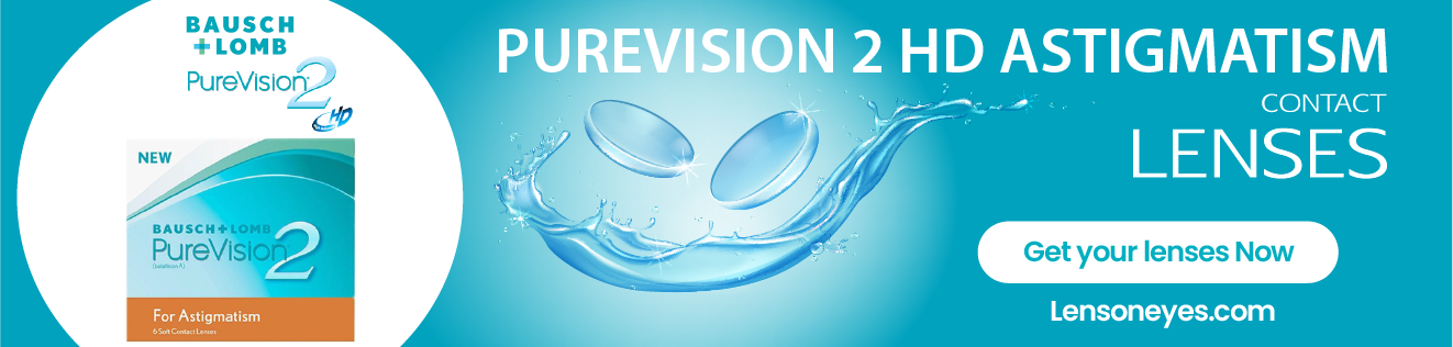 Bausch & LombPureVision2 HD For Astigmatism Contact Lenses (6 Lenses Pack) Bausch and Lomb PureVision2 HD For Astigmatism Monthly Contact Lenses 6 Pack Product Image