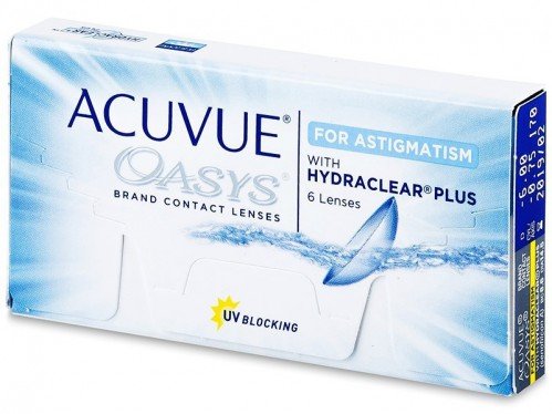 Johnson & JohnsonAcuvue Oasys For Astigmatism Contact Lenses (6 Lenses Pack) Johnson and Johnson Acuvue Oasys For Astigmatism Bi Weekly Contact Lenses 6 Pack Product Image