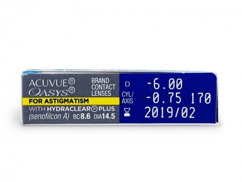 Johnson & JohnsonAcuvue Oasys For Astigmatism Contact Lenses (6 Lenses Pack) Johnson and Johnson Acuvue Oasys For Astigmatism Bi Weekly Contact Lenses 6 Pack Product Image