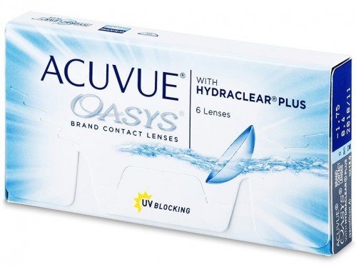 Johnson & JohnsonAcuvue Oasys Hydraclear Plus Contact Lenses (6 Lenses Pack) Johnson and Johnson Acuvue Oasys Hydraclear Plus Bi Weekly Contact Lenses 6 Pack Product Image