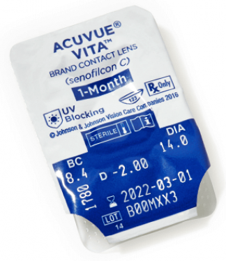 Johnson & Johnson Acuvue Vita Contact Lenses (6 Lenses Pack) Johnson and Johnson Acuvue Vita Monthly Disposable Contact Lenses 6 Pack Product Image