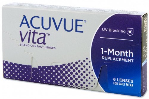 Johnson & Johnson Acuvue Vita Contact Lenses (6 Lenses Pack) Johnson and Johnson Acuvue Vita Monthly Disposable Contact Lenses 6 Pack Product Image