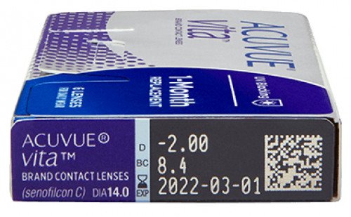 Johnson & Johnson Acuvue Vita Contact Lenses (6 Lenses Pack) Johnson and Johnson Acuvue Vita Monthly Disposable Contact Lenses 6 Pack Product Image