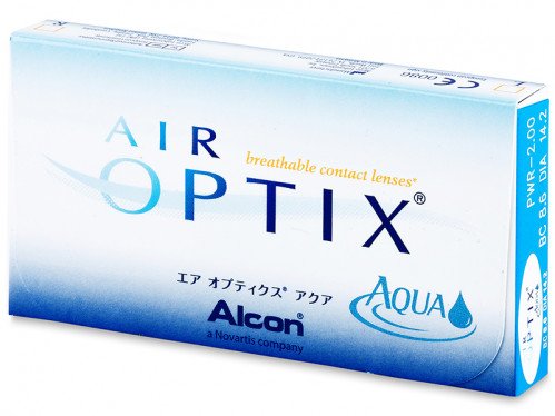 Alcon - Ciba VisionAir Optix Aqua Contact Lenses (6 Lenses Pack) Alcon Ciba Vision Air Optix Aqua Monthly Disposable Contact Lenses 6 Pack Product Image