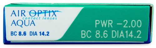 Alcon - Ciba VisionAir Optix Aqua Contact Lenses (6 Lenses Pack) Alcon Ciba Vision Air Optix Aqua Monthly Disposable Contact Lenses 6 Pack Product Image