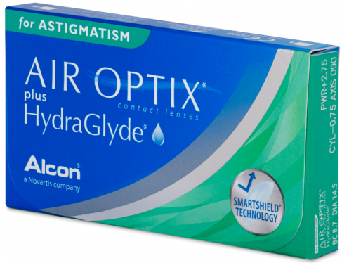 Alcon - Ciba VisionAir Optix Plus Hydraglyde For Astigmatism Contact Lenses (3 Lenses Pack) Alcon Air Optix Plus Hydraglyde For Astigmatism Monthly Contact Lenses 3 Pack Product Image