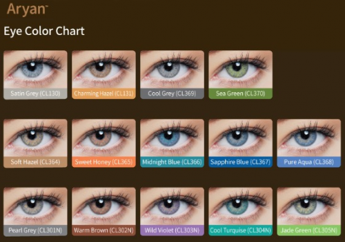 Aryan Quaterly Disposable Colored Contact Lenses (1 Lenses Pack) Aryan Quaterly Disposable Colored Contact Lenses 1 Pack Product Image