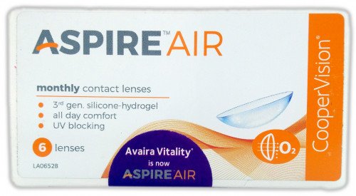 Cooper VisionAspire Air Contact Lenses (6 Lenses Pack) Cooper Vision Aspire Air Monthly Disposable Contact Lenses 6 Pack Product Image