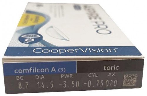 Cooper VisionAspire Pro Torics Contact Lenses (3 Lenses Pack) Cooper Vision Aspire Pro Torics Monthly Disposable Contact Lenses 3 Pack Product Image