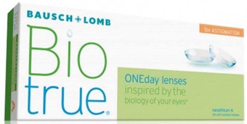 Bausch & Lomb Biotrue ONEday For Astigmatism Contact Lenses (30 Lenses Pack) Bausch and Lomb Biotrue For Astigmatism Daily Disposable Contact Lenses 30 Pack Product Image