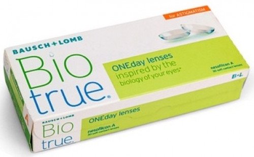 Bausch & Lomb Biotrue ONEday For Astigmatism Contact Lenses (30 Lenses Pack) Bausch and Lomb Biotrue For Astigmatism Daily Disposable Contact Lenses 30 Pack Product Image