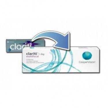 Cooper VisionClariti Multifocal Contact Lenses (30 Lenses Pack) Cooper Vision Clariti Multifocal Daily Disposable Contact Lenses 30 Pack Product Image