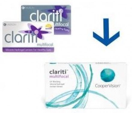 Cooper VisionClariti Multifocal Contact Lenses (6 Lenses Pack) Cooper Vision Clariti Multifocal Monthly Disposable Contact Lenses 6 Pack Product Image