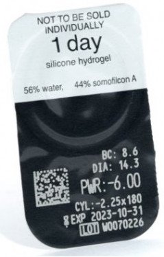 Cooper Vision Clariti Toric Daily Disposable Contact Lenses 30 Pack Product Image