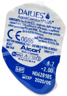 Alcon - Ciba VisionDialies AquaComfort Plus Contact Lenses (30 Lenses Pack) Alcon Ciba Vision Dialies AquaComfort Plus Daily Disposable Contact Lenses 30 Pack Product Image
