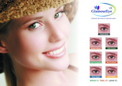 GlamourEye Quarterly Disposable Colored Contact Lenses (2 Lenses Pack) GlamourEye Quarterly Disposable Colored Contact Lenses 2 Pack Product Image
