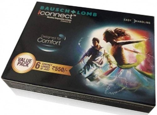 Bausch & Lomb iconnect Contact Lenses (6 Lenses Pack) Bausch and Lomb iconnect Monthly Disposable Contact Lenses 6 Pack Product Image