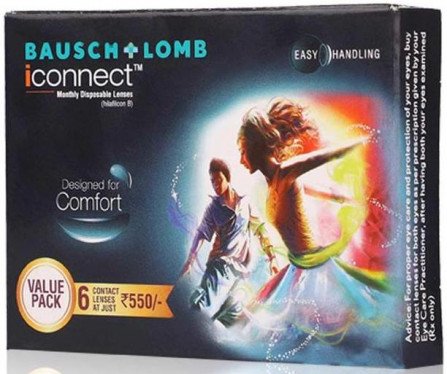 Bausch & Lomb iconnect Contact Lenses (6 Lenses Pack) Bausch and Lomb iconnect Monthly Disposable Contact Lenses 6 Pack Product Image