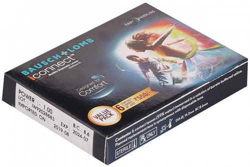 Bausch & Lomb iconnect Contact Lenses (6 Lenses Pack) Bausch and Lomb iconnect Monthly Disposable Contact Lenses 6 Pack Product Image