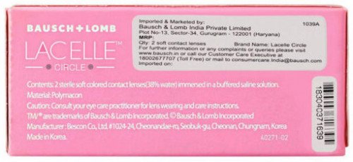 Bausch & Lomb Lacelle Circle Colored Contact Lenses (1 Lenses Pack) Bausch and Lomb Lacelle Circle Monthly Disposable Colored Contact Lenses 1 Pack Product Image