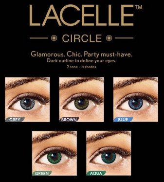 Bausch & Lomb Lacelle Circle Colored Contact Lenses (1 Lenses Pack) Bausch and Lomb Lacelle Circle Monthly Disposable Colored Contact Lenses 1 Pack Product Image