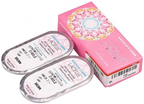 Bausch & Lomb Lacelle Circle Colored Contact Lenses (2 Lenses Pack) Bausch and Lomb Lacelle Circle Monthly Disposable Colored Contact Lenses 2 Pack Product Image