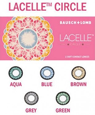 Bausch & Lomb Lacelle Circle Colored Contact Lenses (2 Lenses Pack) Bausch and Lomb Lacelle Circle Monthly Disposable Colored Contact Lenses 2 Pack Product Image