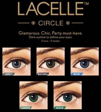 Bausch & Lomb Lacelle Circle Colored Contact Lenses (2 Lenses Pack) Bausch and Lomb Lacelle Circle Monthly Disposable Colored Contact Lenses 2 Pack Product Image