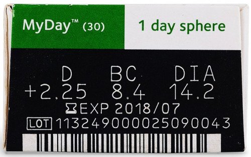 Cooper VisionMyday Contact Lenses (30 Lenses Pack) Cooper Vision Myday Daily Disposable Contact Lenses 30 Pack Product Image
