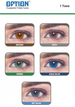 Option 1 Tone Cosmetic Colored Lenses 1 Vial Option 1 Tone Cosmetic Colored Lenses 1 Vial Product Image