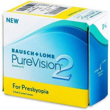 Bausch & LombPureVision2 For presbyopia Contact Lenses (6 Lenses Pack) Bausch and Lomb PureVision2 For presbyopia Monthly Disposable Contact Lenses 6 Pack Product Image