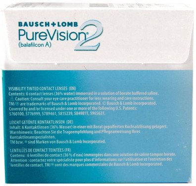 Bausch & LombPureVision2 HD Contact Lenses (6 Lenses Pack) Bausch and Lomb PureVision2 HD Monthly Disposable Contact Lenses 6 Pack Product Image