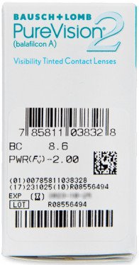 Bausch & LombPureVision2 HD Contact Lenses (6 Lenses Pack) Bausch and Lomb PureVision2 HD Monthly Disposable Contact Lenses 6 Pack Product Image