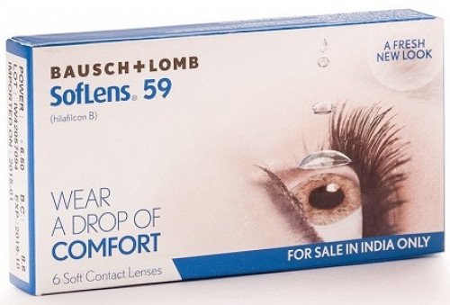 Bausch & Lomb SofLens 59 Contact Lenses (6 Lenses Pack) Bausch and Lomb SofLens 59 Monthly Disposable Contact Lenses 6 Pack Product Image