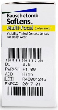 Bausch & Lomb SofLens Multifocal Contact Lenses (6 Lenses Pack) Bausch and Lomb SofLens Multifocal Monthly Disposable Contact Lenses 6 Pack Product Image