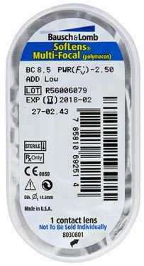 Bausch & Lomb SofLens Multifocal Contact Lenses (6 Lenses Pack) Bausch and Lomb SofLens Multifocal Monthly Disposable Contact Lenses 6 Pack Product Image