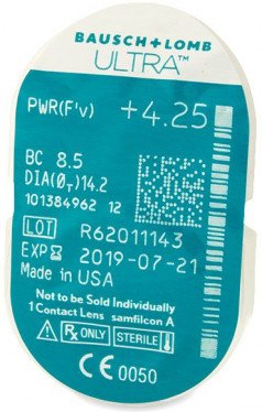 Bausch & LombUltra Spherical With MoistureSeal Technology Contact Lenses (6 Lenses Pack) Bausch and Lomb Ultra With Moisture Seal Technology Monthly Contact Lenses 6 Pack Product Image